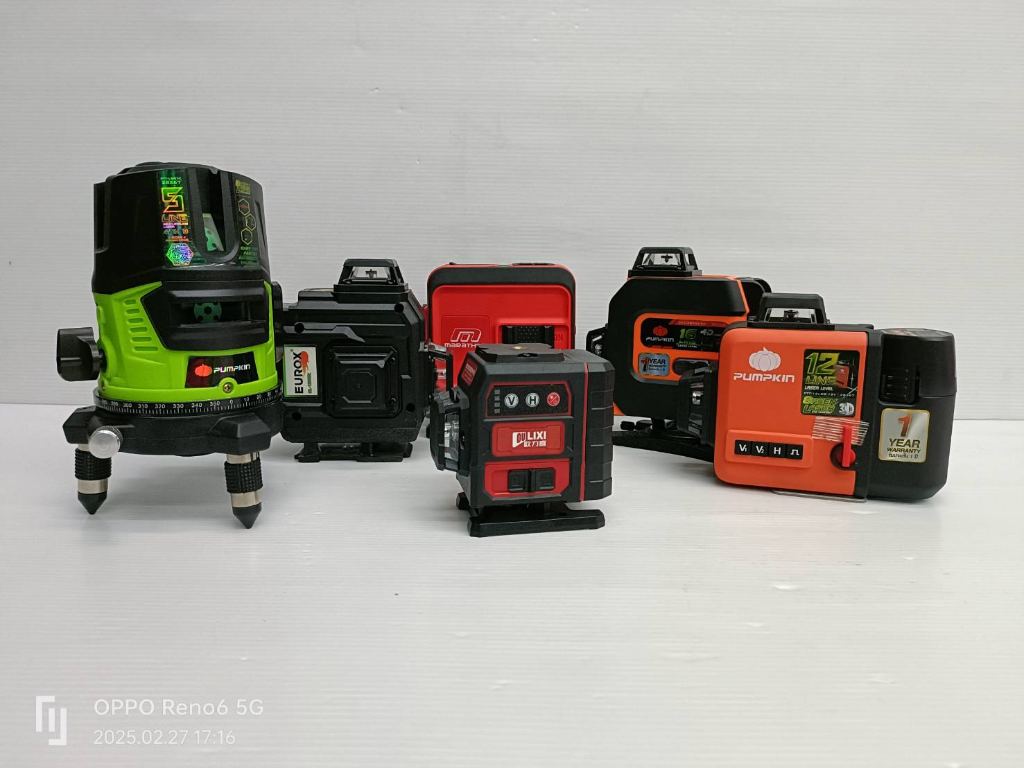 เลเซอร์12เส้น สีเขียว Mini 3D OULIXI