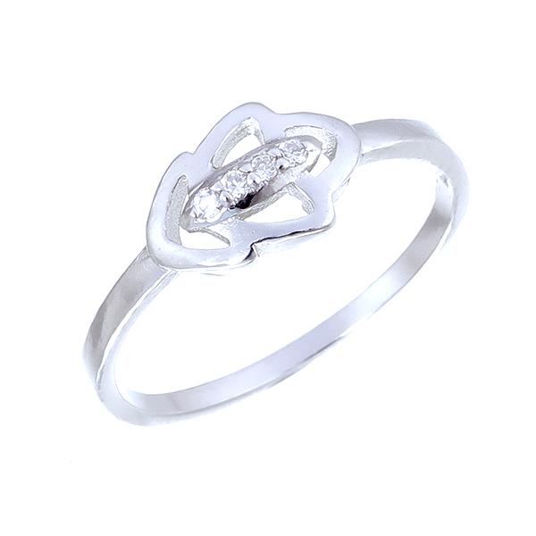 แหวนเพชร ประดับ เพชรCZ แหวนทรงมาร์คีย์ ฉลุโปร่งรอบขอบ ตัวเรือนเงินแท้100% (เงินแท้92.5%) ดีไซน์เก๋เรียบหรู เพิ่มความโดดเด่นให้กับเรียวนิ้ว