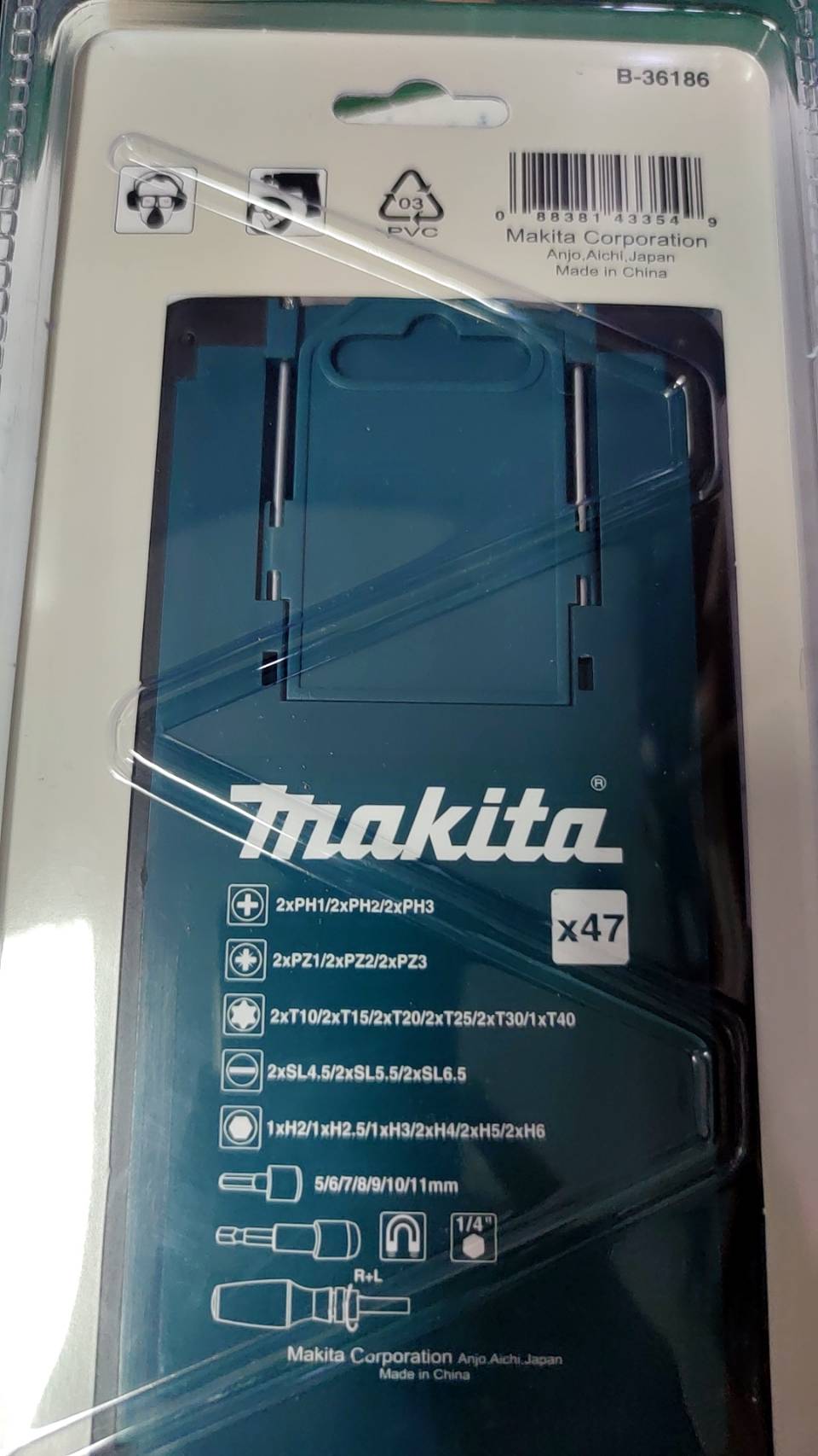 ชุดไขควง 47ตัวชุด B-36186 MAKITA