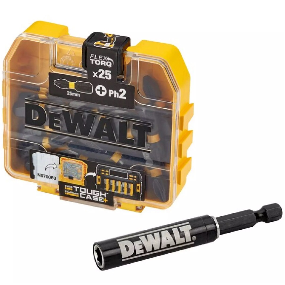 ดอกไขควงกระแทกPH2 25ชิ้น+ก้อน DT71910 DEWALT