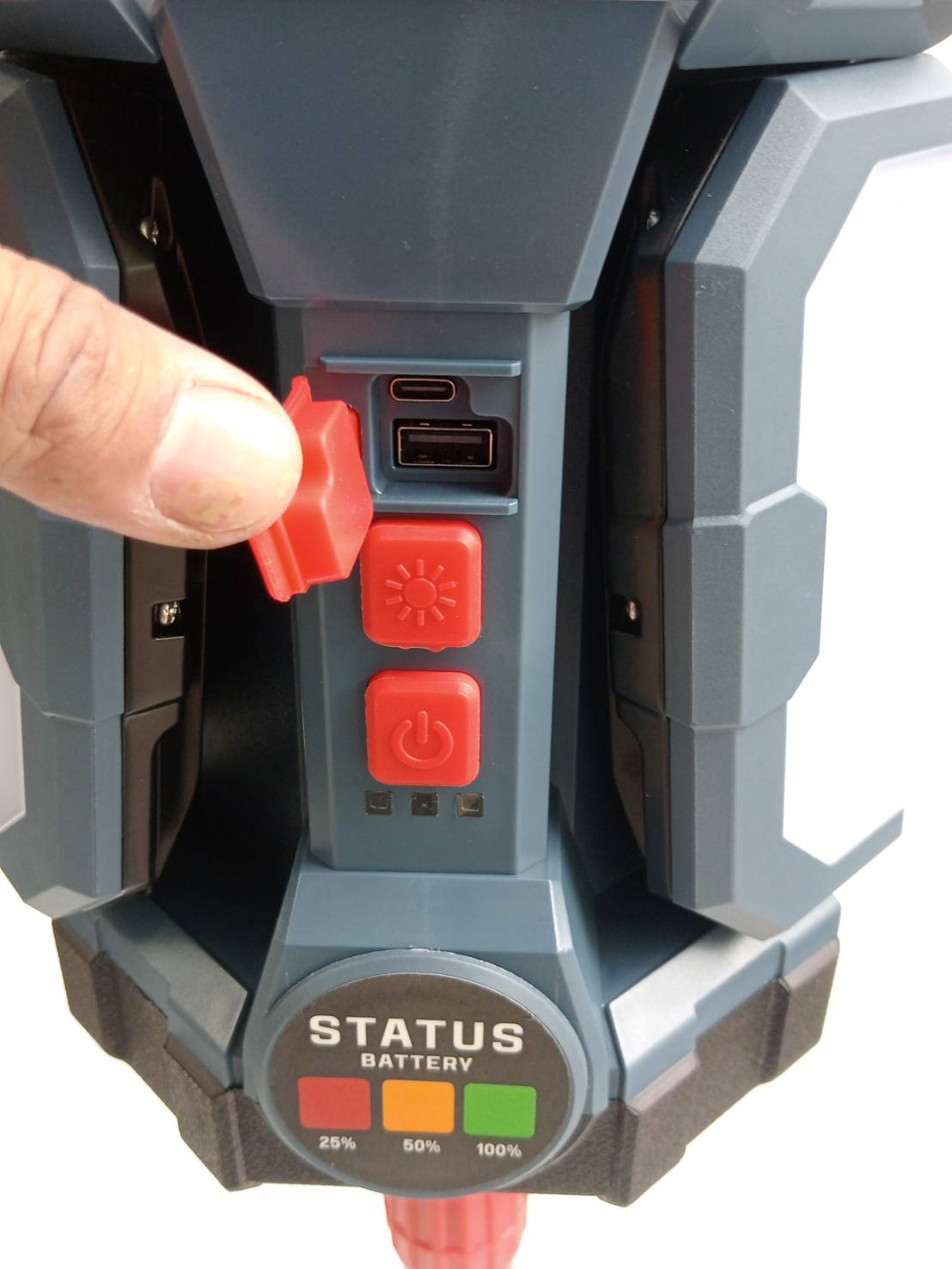 MASARU ไฟฉายสปอร์ตไลท์ SCLF-920-B1 ไฟสปอร์ตไลท์ไร้สาย 2IN1 กันน้ำ มีขาตั้ง พกพาสะดวก ปรับได้ 4 ระดับ