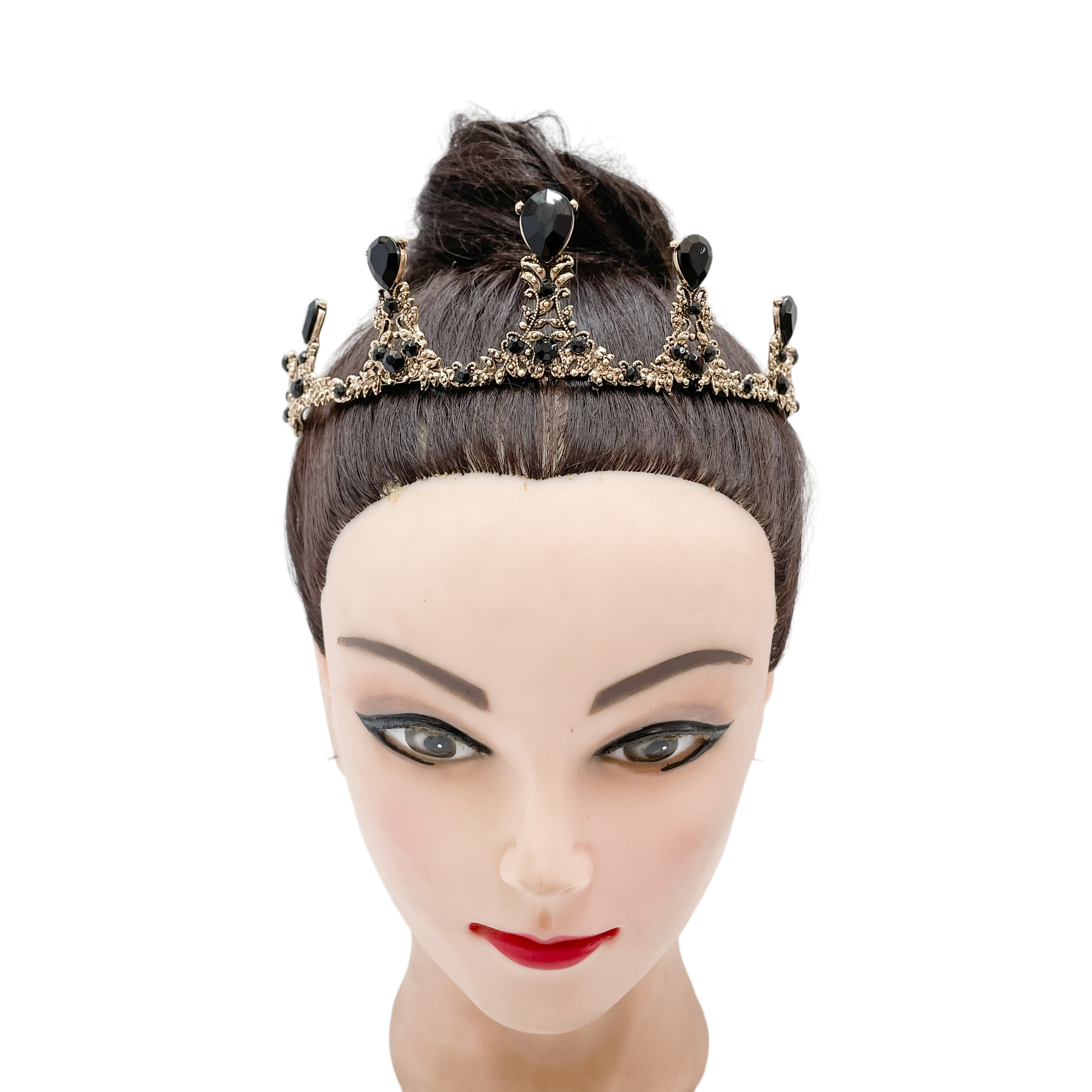 (พร้อมส่ง) มงกุฎสีดำ 372 งานสวย ปราณีต QCเพชรทุกเม็ด สินค้าพร้อมส่งจากไทย