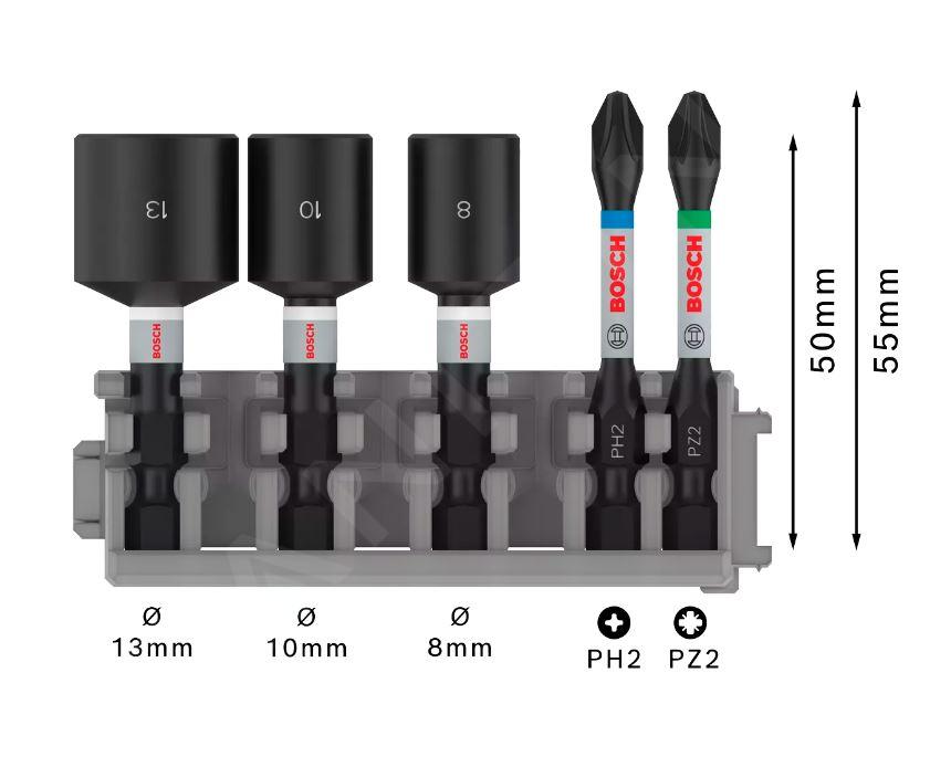 ชุดดอก5ชิ้น+แผง PRO Impact Set BOSCH 2608522350