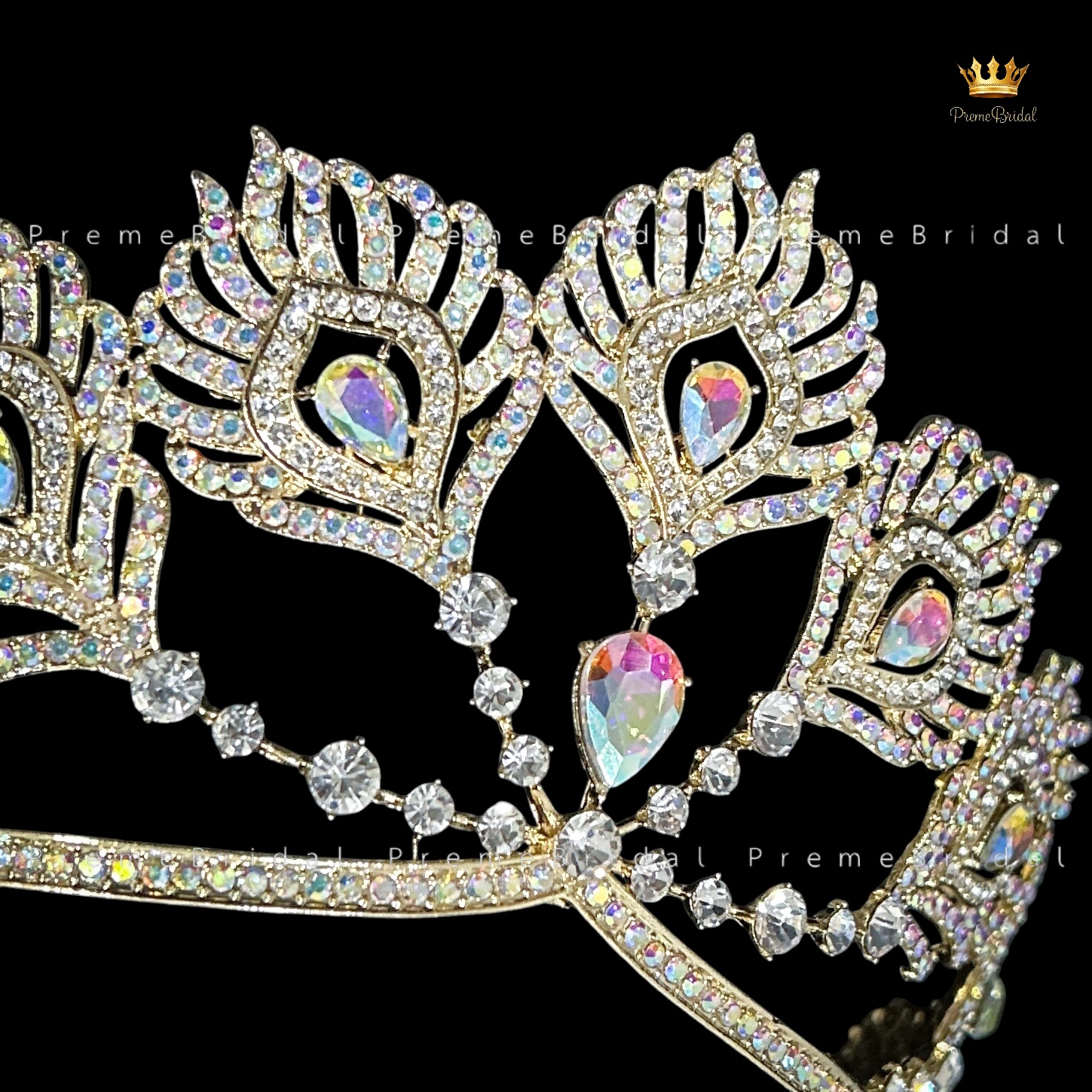 (พร้อมส่ง) เทียร่า 445 มงกุฎครึ่งหัว รูปขนนกฟีนิกซ์ สวย ปราณีต QCเพชรทุกเม็ด สินค้าพร้อมส่งจากไทย