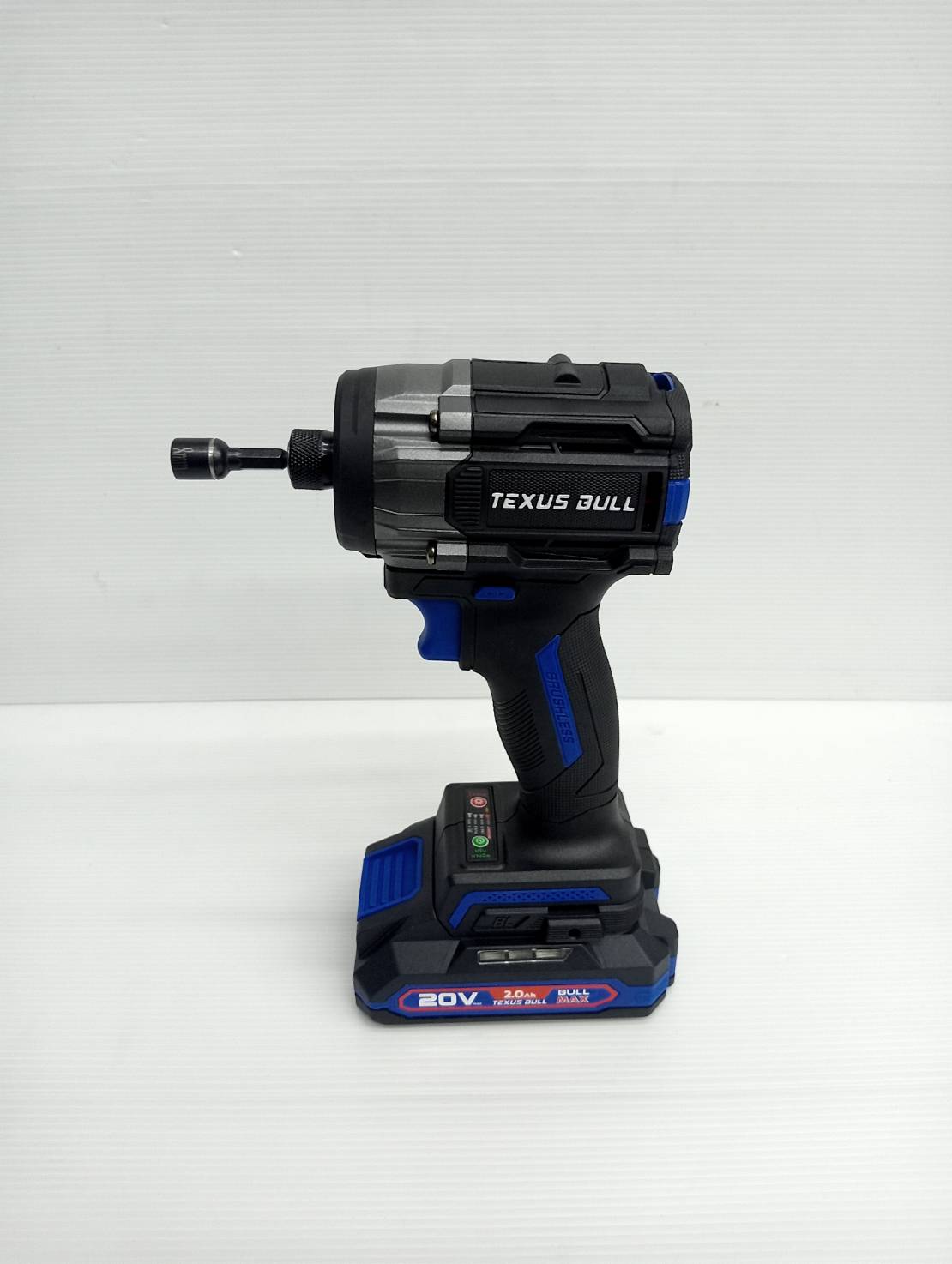 TEXUS BULL ไขควงแระแทกไร้สาย 20V พร้อมแบตเตอรี่ 2.0Ah อุปกรณ์19ชิ้น TX-9519