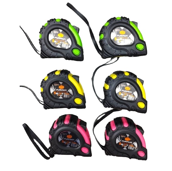 ตลับเมตร 5m (5เมตร). PUMPKIN 10217 / PTT-5025X Super Grip รุ่น X (คละสี)