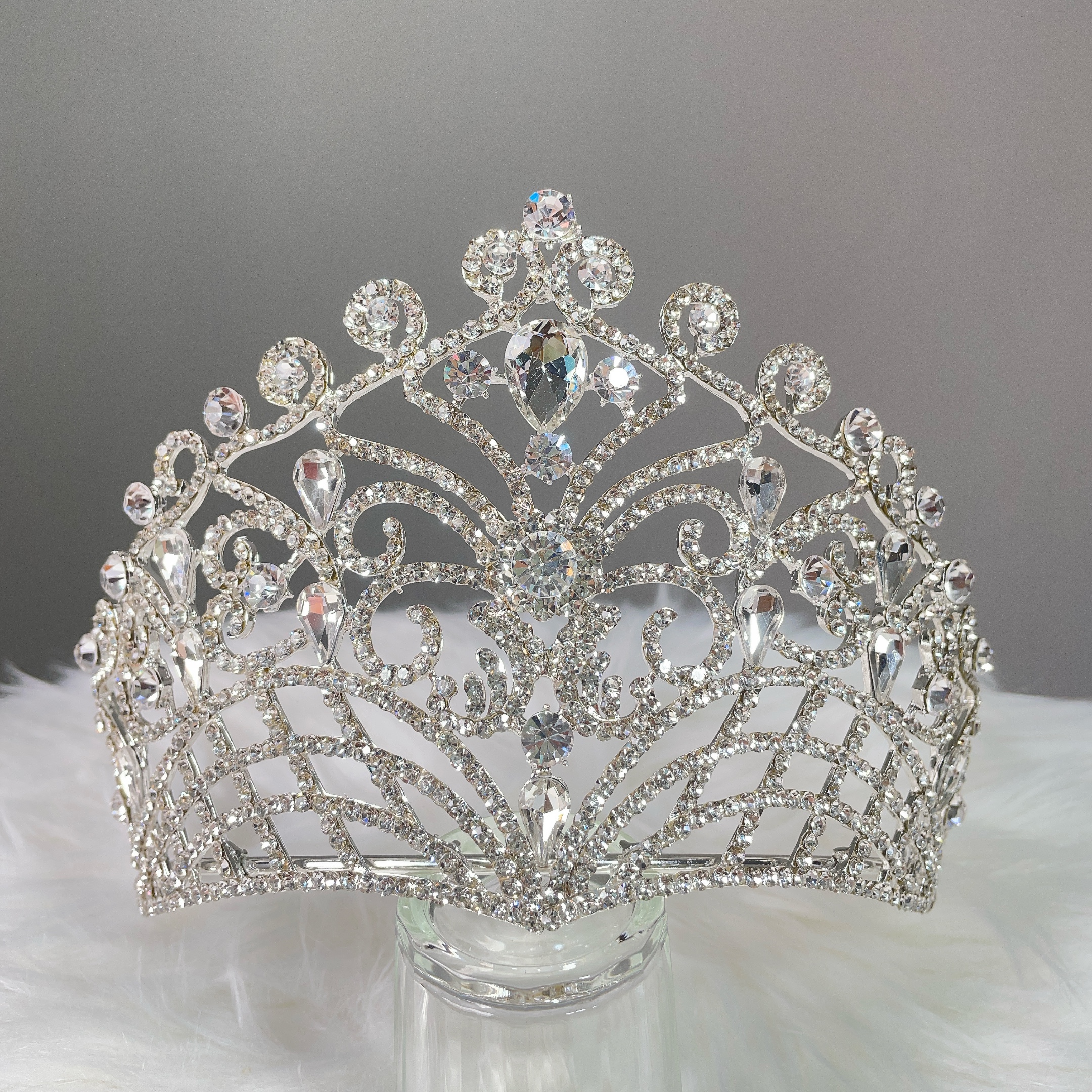 (พร้อมส่ง) เทียร่า 393 มงกุฎนางงาม มงกุฎเจ้าสาว มงกุฎเพชร งานพรีเมี่ยม สินค้าพร้อมส่งจากไทย