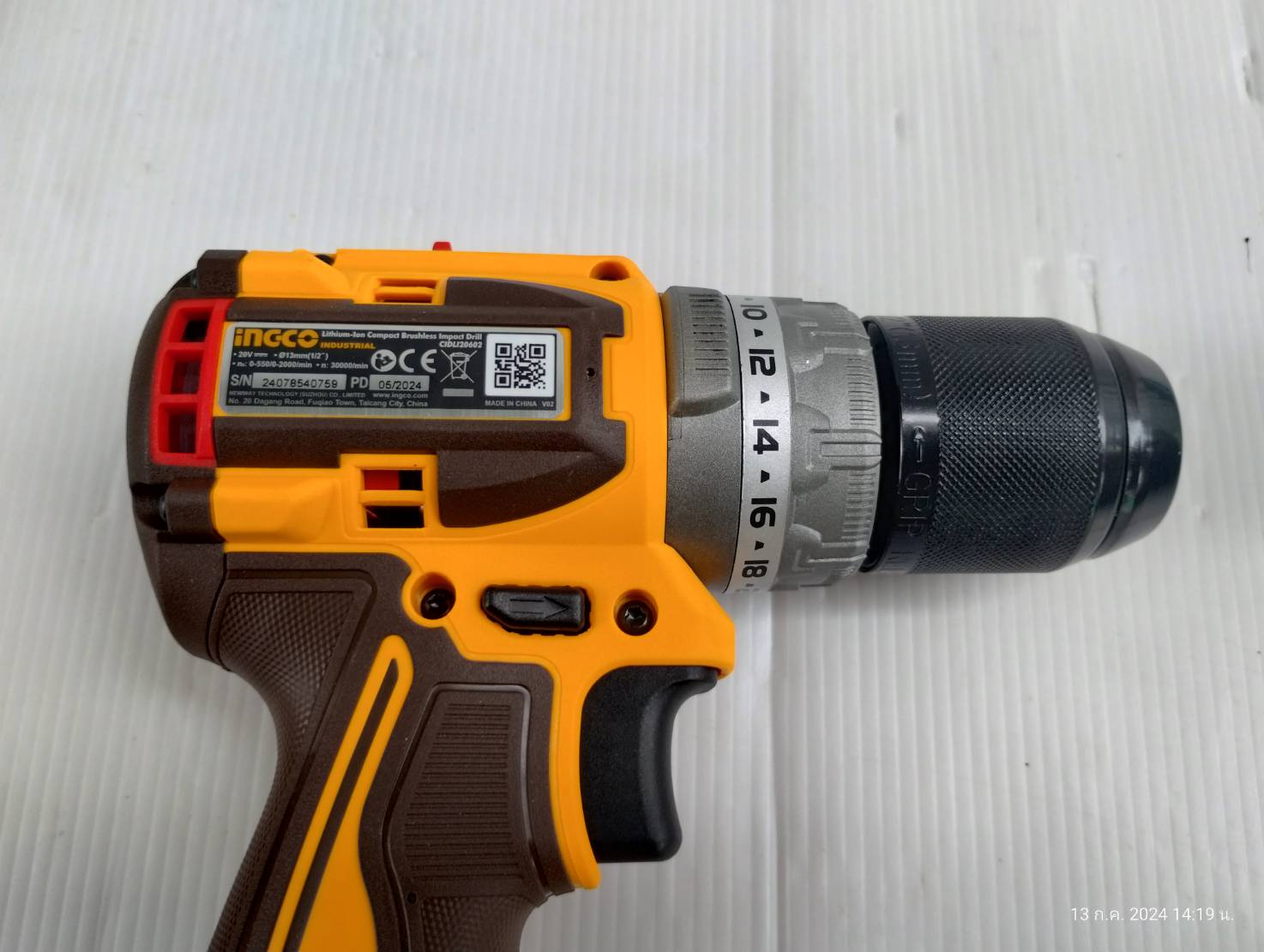 ชุดสว่านกระแทกไร้สาย+เครื่องเจียรแบตเตอรี่ 4นิ้ว รุ่น CKLI2027310 INGCO