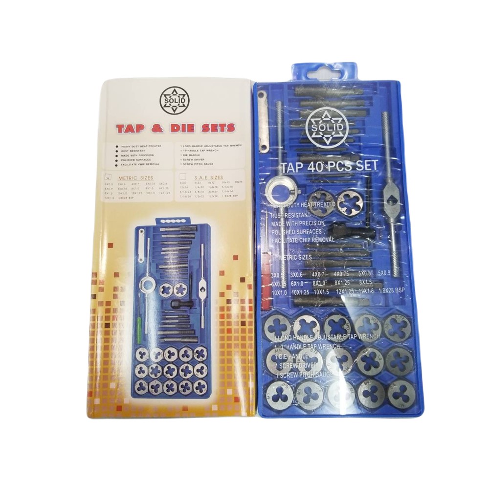 ชุดต๊าปเกลียว 40 ตัวชุด TAP40M SOLID (มิล)