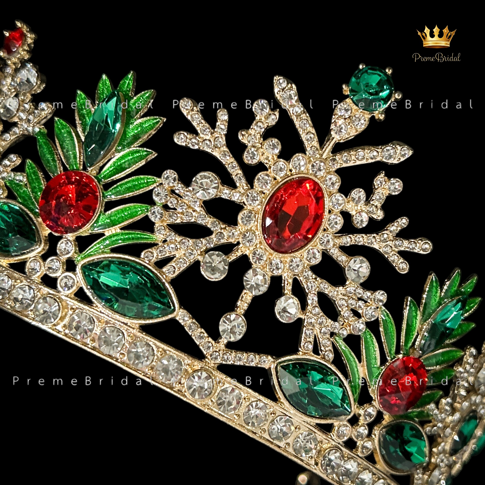 (พร้อมส่ง) มงกุฎคริสต์มาส 004 งานสวย ปราณีต QCเพชรทุกเม็ด สินค้าพร้อมส่งจากไทย