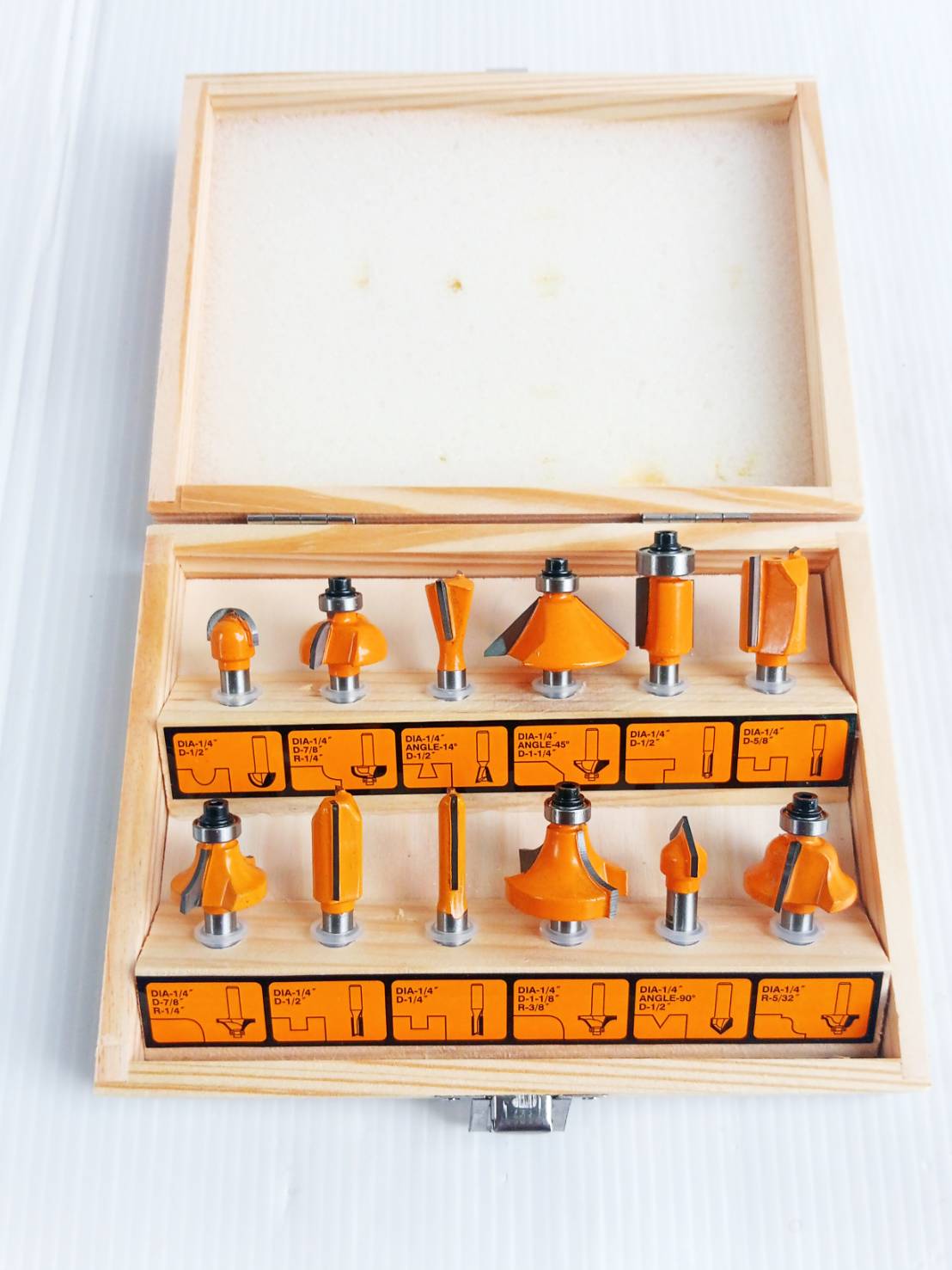 ชุดดอกทริมเมอร์1/4 12ชุดตัว AKRT12141 INGCO