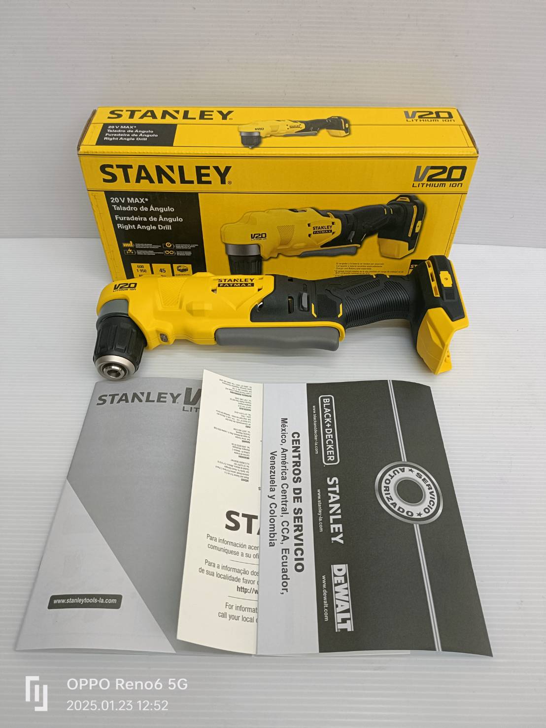 STANLEY รุ่น SCD750B สว่านมุมฉาก 20V Max (เฉพาะตัวเครื่อง)