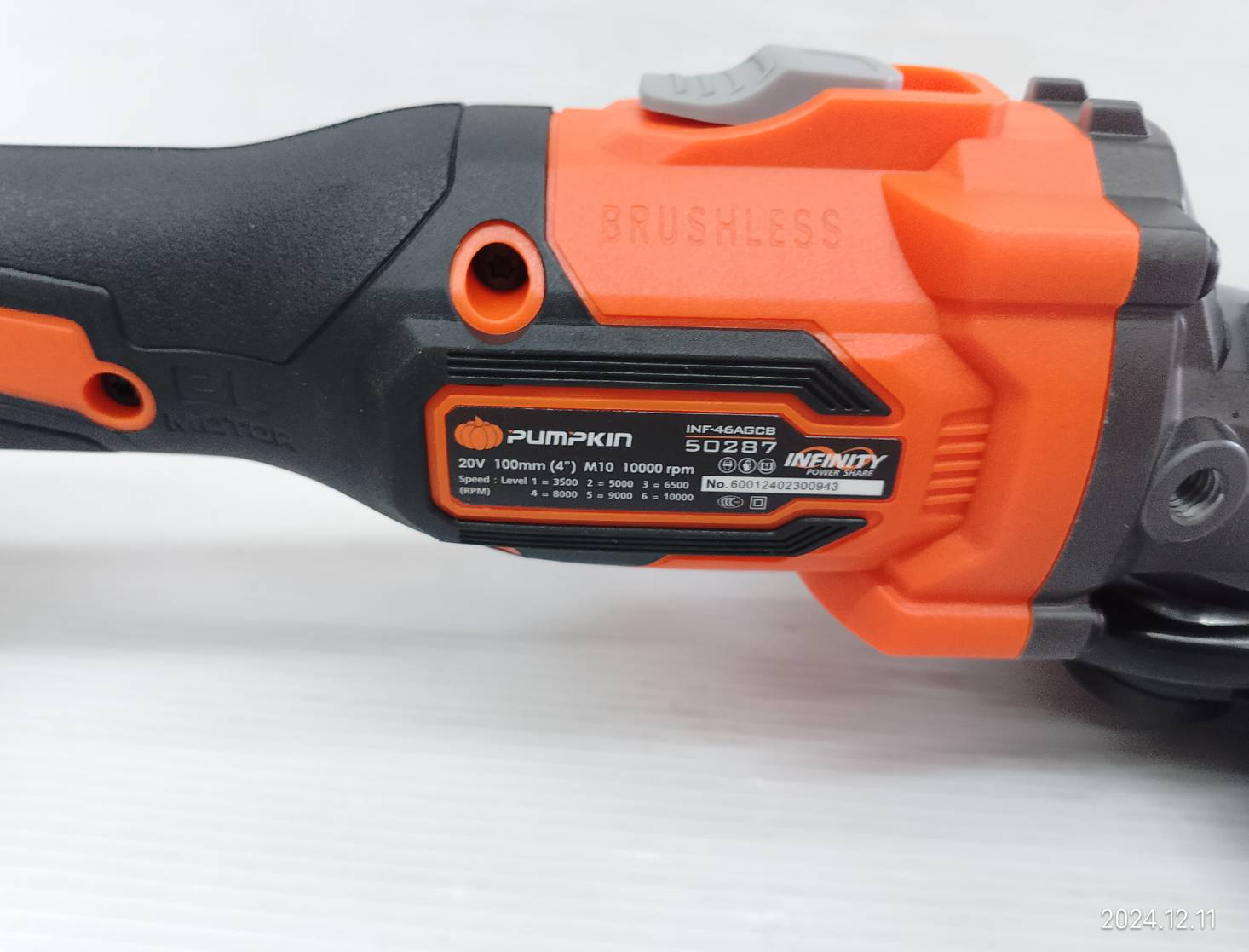 หินเจียร4" ไร้สาย INF-46AGCB-501K 50279 มอเตอร์ไร้แปรงถ่าน