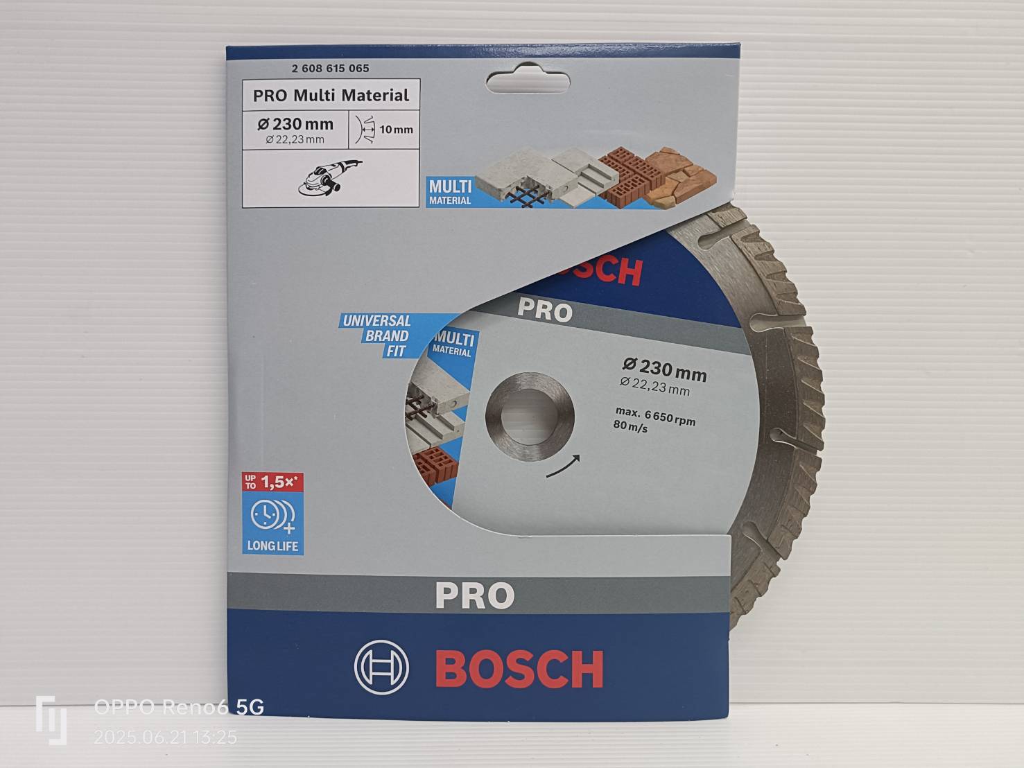 ใบเพชรตัดคอนกรีต 9" BOSCH PRO Multi Material Diamond Disc, 230 x 22.23 mm