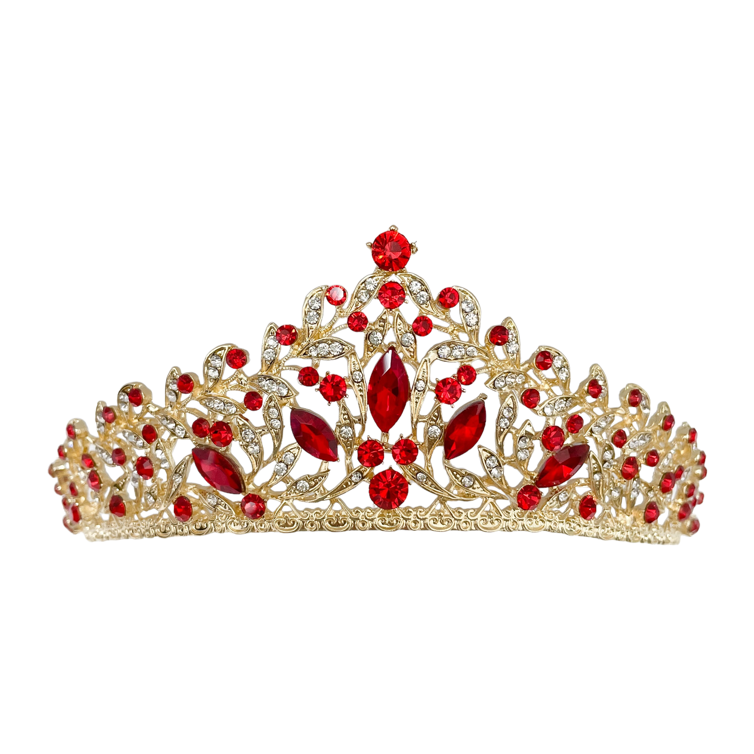 (พร้อมส่ง) เทียร่า 361 สีแดง งานสวย ปราณีต QCเพชรทุกเม็ด สินค้าพร้อมส่งจากไทย