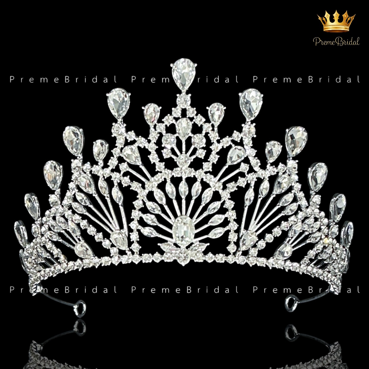 (พร้อมส่ง) เทียร่า 448 มงกุฎครึ่งหัว ไซส์นางงาม ปราณีต QCเพชรทุกเม็ด สินค้าพร้อมส่งจากไทย