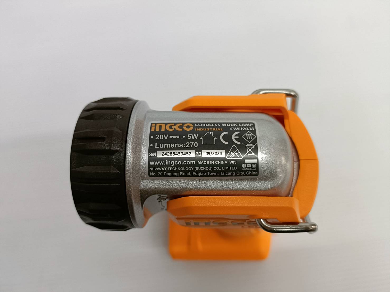 INGCO ไฟฉายLED 20V ปรับหัวได้ 90โองศา 5W รุ่น CWLI2038 (ตัวเปล่า)