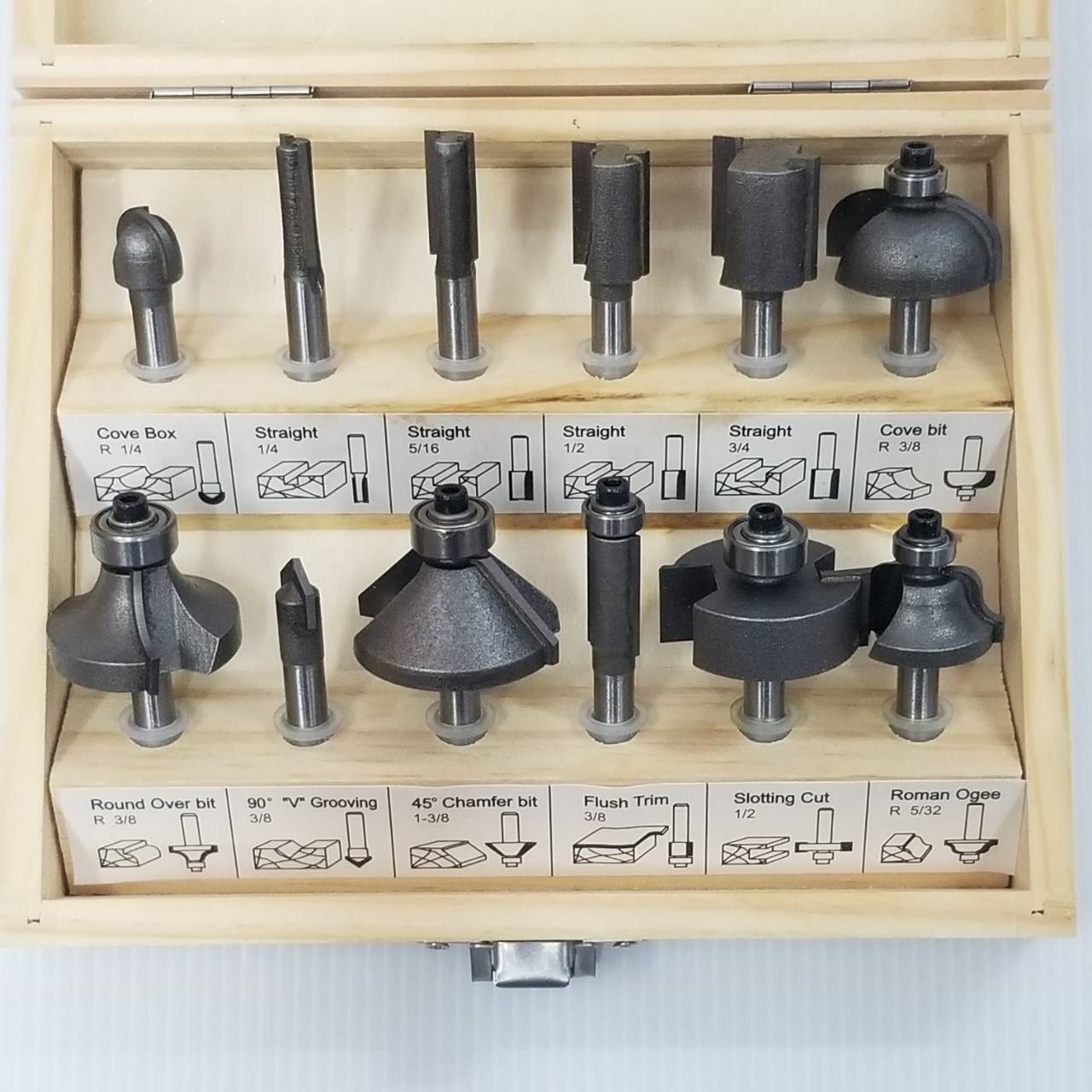 ชุดดอกทริมเมอร์1/4 12ชุดตัว BIGWOOD