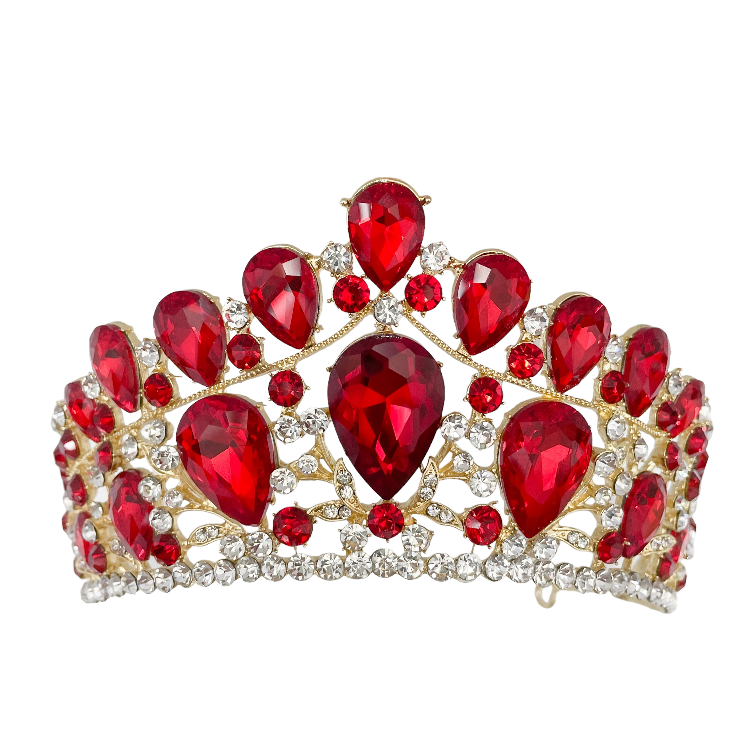 (พร้อมส่ง) เทียร่า 363 สีแดง งานสวย ปราณีต QCเพชรทุกเม็ด สินค้าพร้อมส่งจากไทย