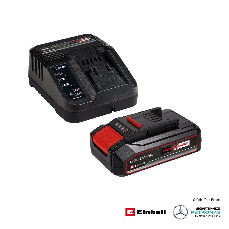 EINHELL ชุดแบตเตอรี่พร้อมเครื่องชาร์จ 4.0 Ah Power X-Change Starter Kit (A4511637)