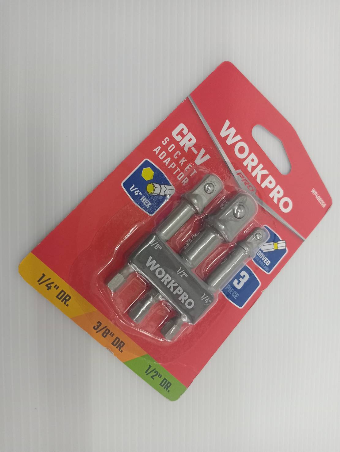WORKPRO WP408250 ชุดอะแดปเตอร์ / ก้านหกเหลี่ยม - 1/4 นิ้ว 3/8 นิ้ว 1/2 นิ้ว (3 ชิ้น)