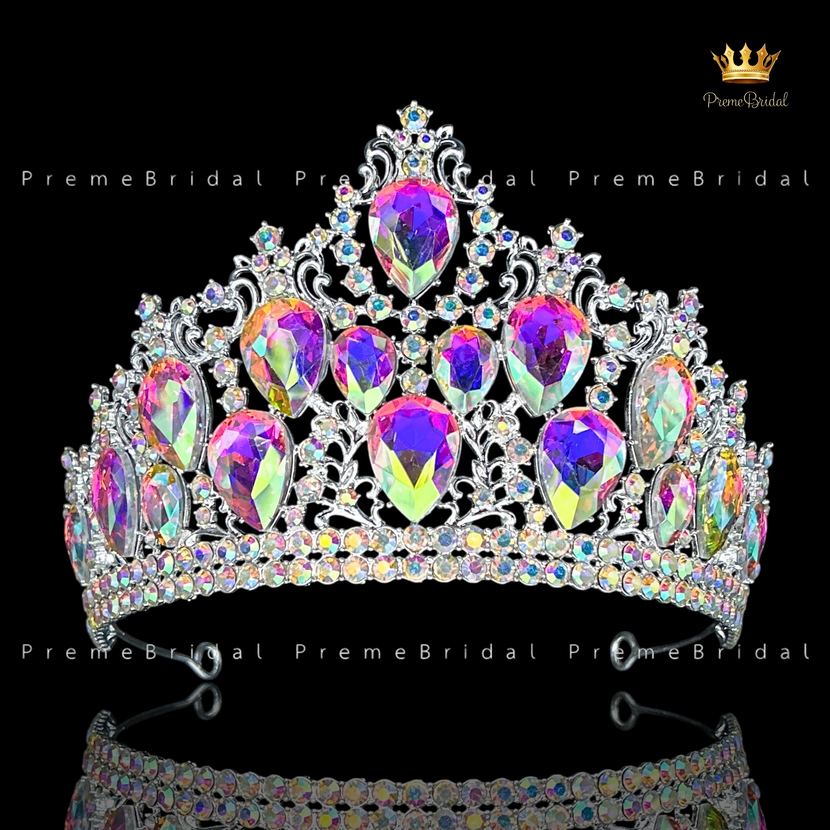 (พร้อมส่ง) เทียร่า 452 มงกุฎครึ่งหัว ไซส์นางงาม ปราณีต QCเพชรทุกเม็ด สินค้าพร้อมส่งจากไทย