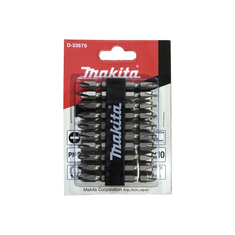 ดอกไขควง+2X65 (10ดอก/แพค) MAKITA D-33679