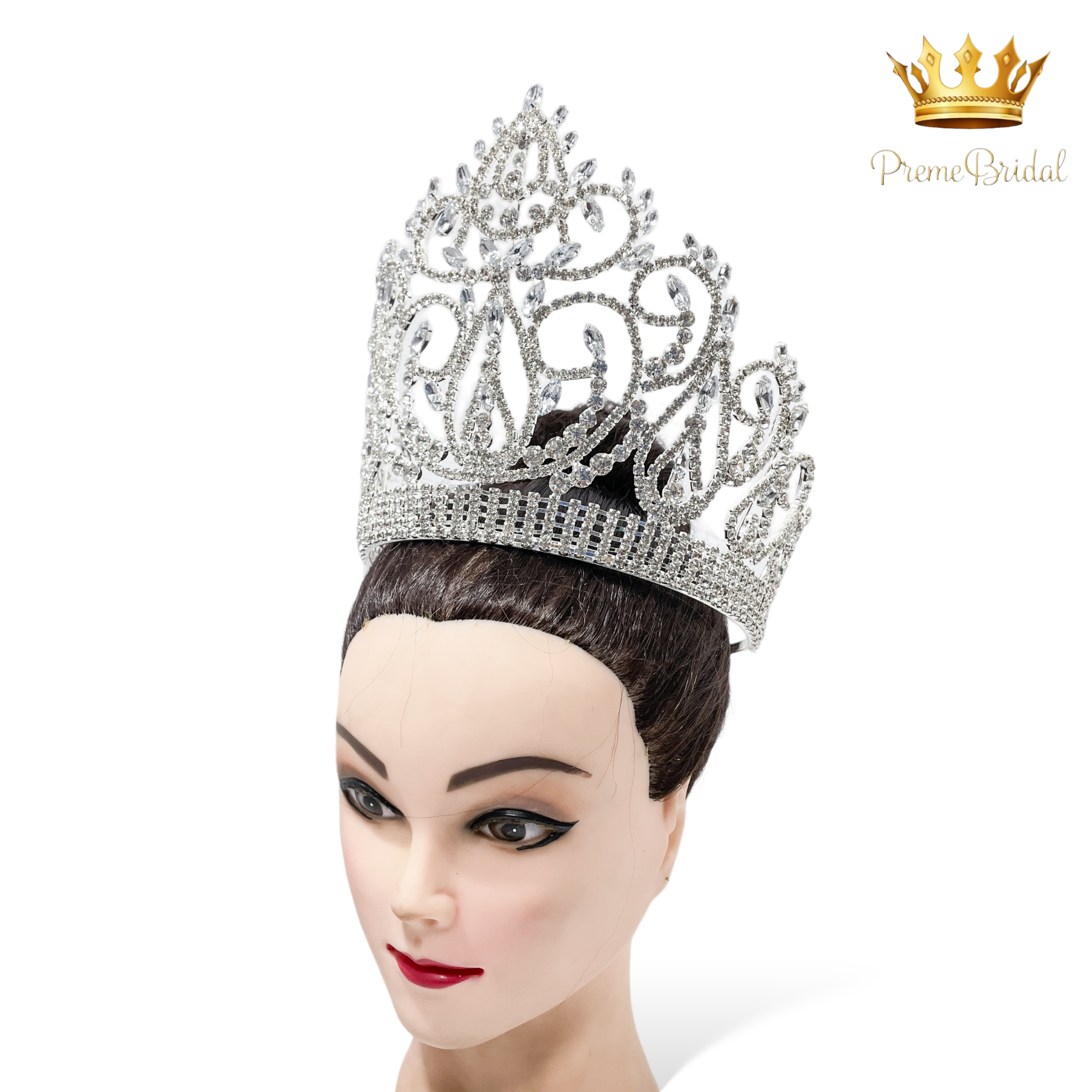 (พร้อมส่งจากไทย) มงกุฏ 098 สีเงิน มงกุฎนางงาม มงกุฎเพชร มงกุฎประกวด สินค้าพร้อมส่ง ไม่ต้องรอนาน งานพรีเมี่ยม