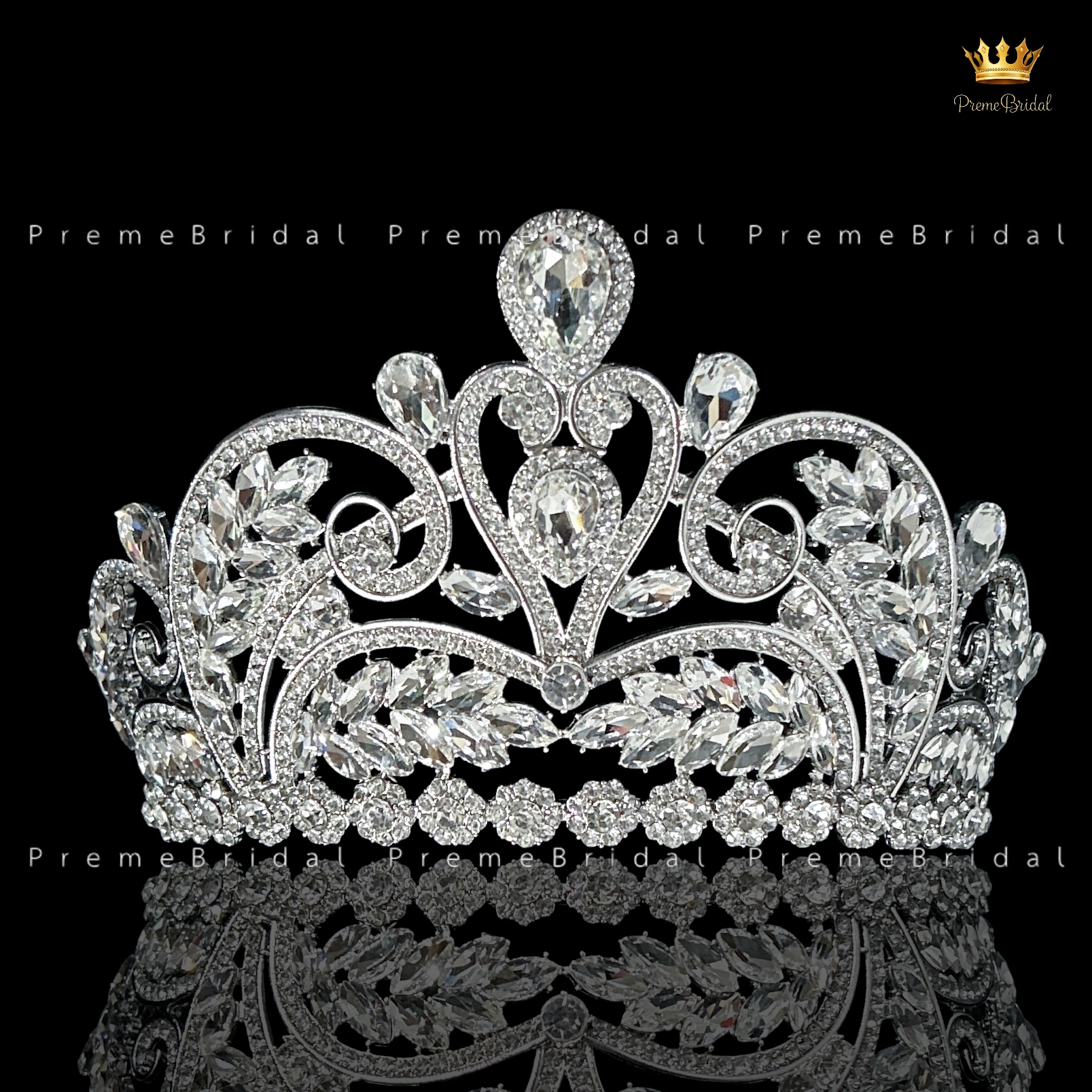 (พร้อมส่ง) เทียร่า 412 มงกุฎนางงาม ครึ่งหัว งานสวย ปราณีต QCเพชรทุกเม็ด สินค้าพร้อมส่งจากไทย