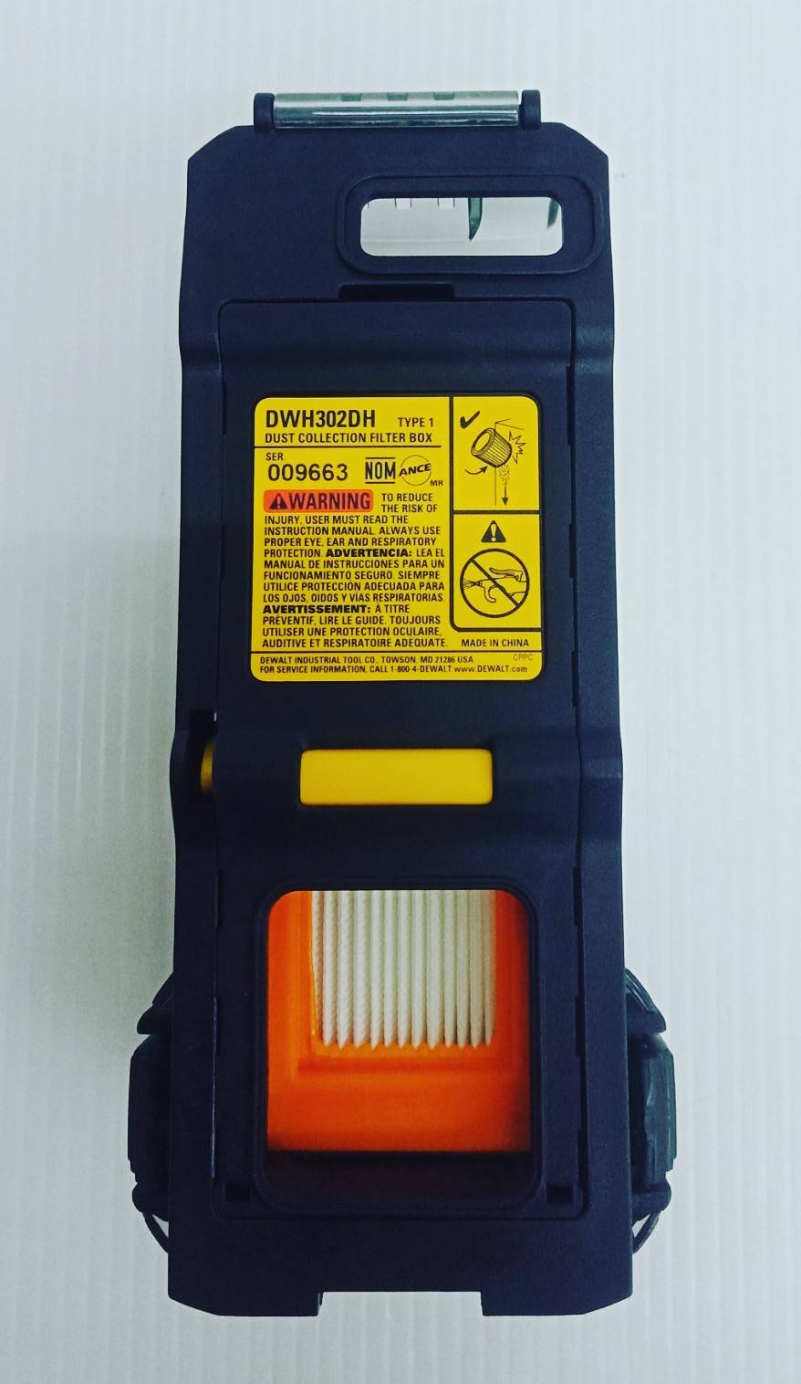 กล่องเก็บฝุ่น รุ่น DWH302DH DEWALT สำหรับเครื่องDWH304DH/DWH303DH/D25303DH