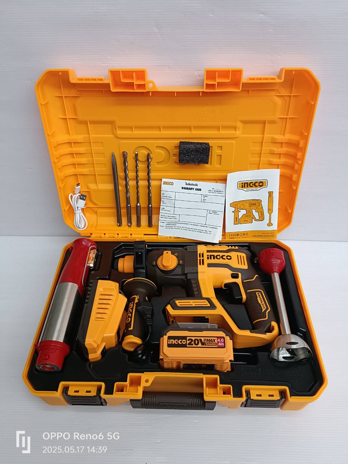 สว่านโรตารี่ไร้สาย 3ระบบ COSLI240208 INGCO