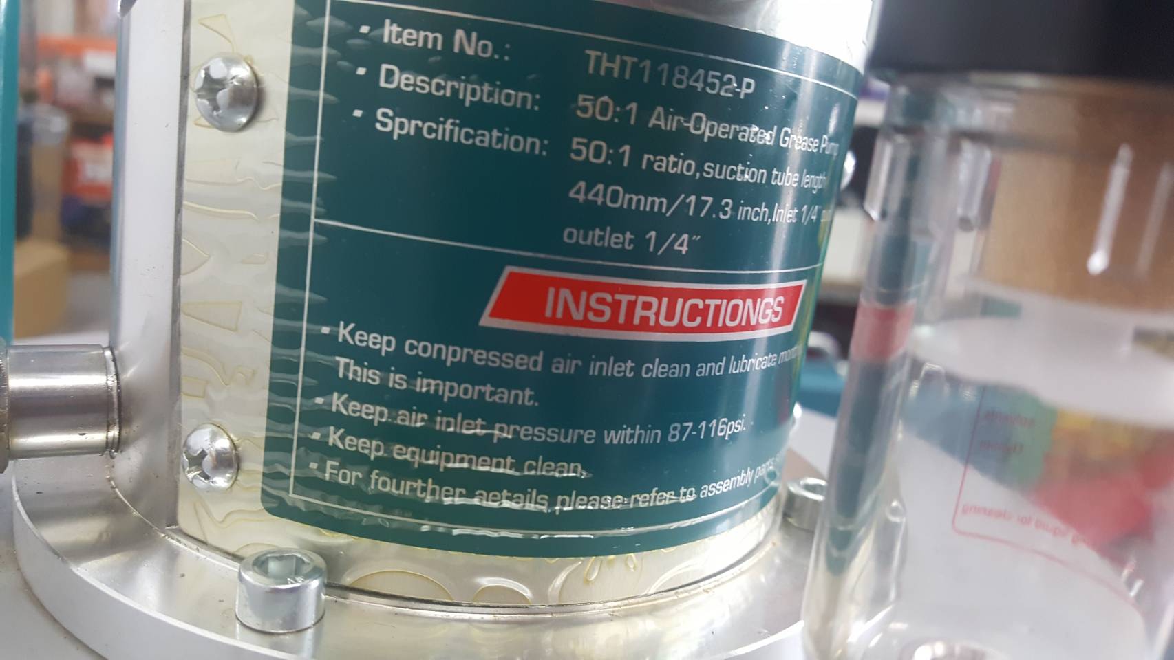 ถังอัดจารบี45ลิตร THT118452 TOTAL