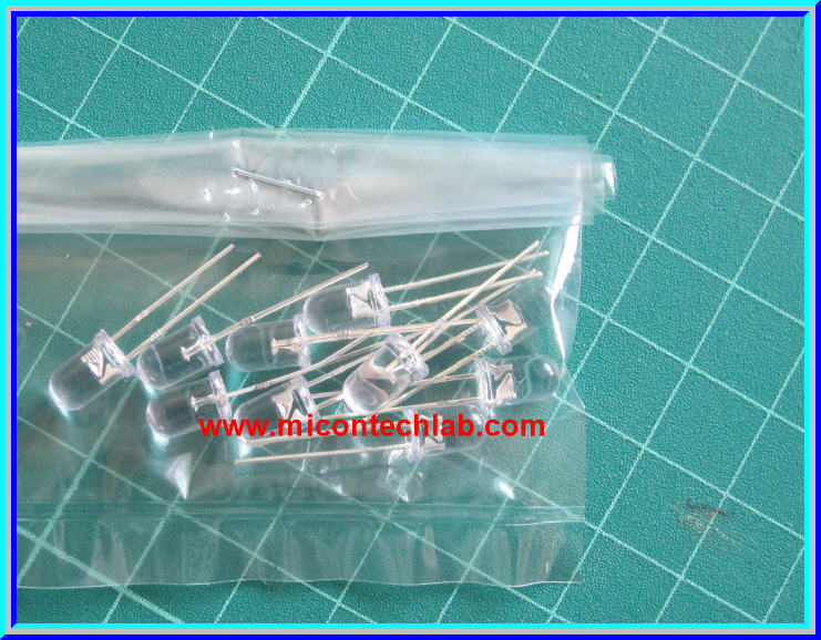 10x แอลอีดี LED 5 มม. สีเขียว หลอดใส ชุปเปอร์ไบร์