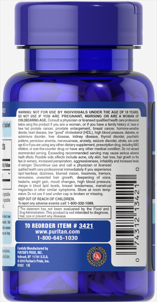 Puritan DHEA 25 mg 100 Tablets