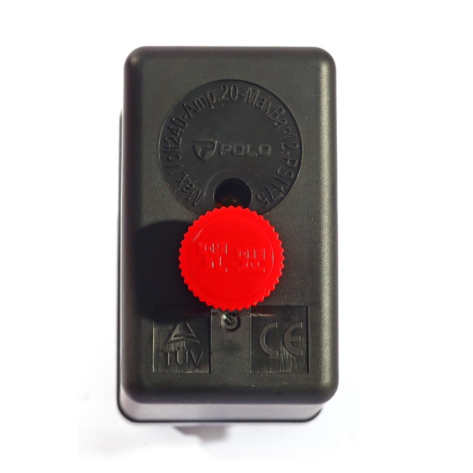 POLO สวิตช์ควบคุมแรงดัน ระบบลม (4 WAY) รุ่น PC-7 ช่วงแรงดัน 20-175 PSI ใช้งานสำหรับปั๊มลม (โปโล)