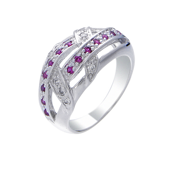 แหวนเพชรcz ประดับเพชร CZ แหวนผูกไขว้ ดีไซน์สวยหรูดูแพง งานเวอร์วังอลังการ เพิ่มความโดดเด่นให้กับเรียวนิ้ว