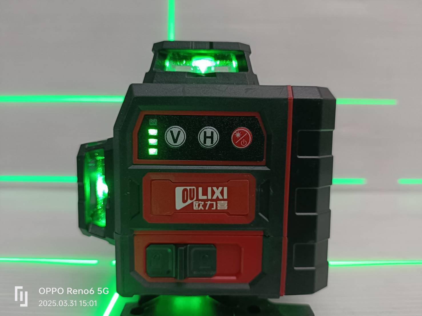 เลเซอร์16เส้น สีเขียว Mini 4D OULIXI