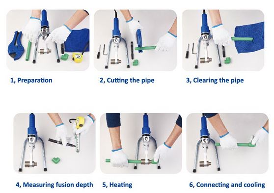 เครื่องเชื่อมท่อดิจิตอล P.E. PP-R รุ่น PW63 SUMO