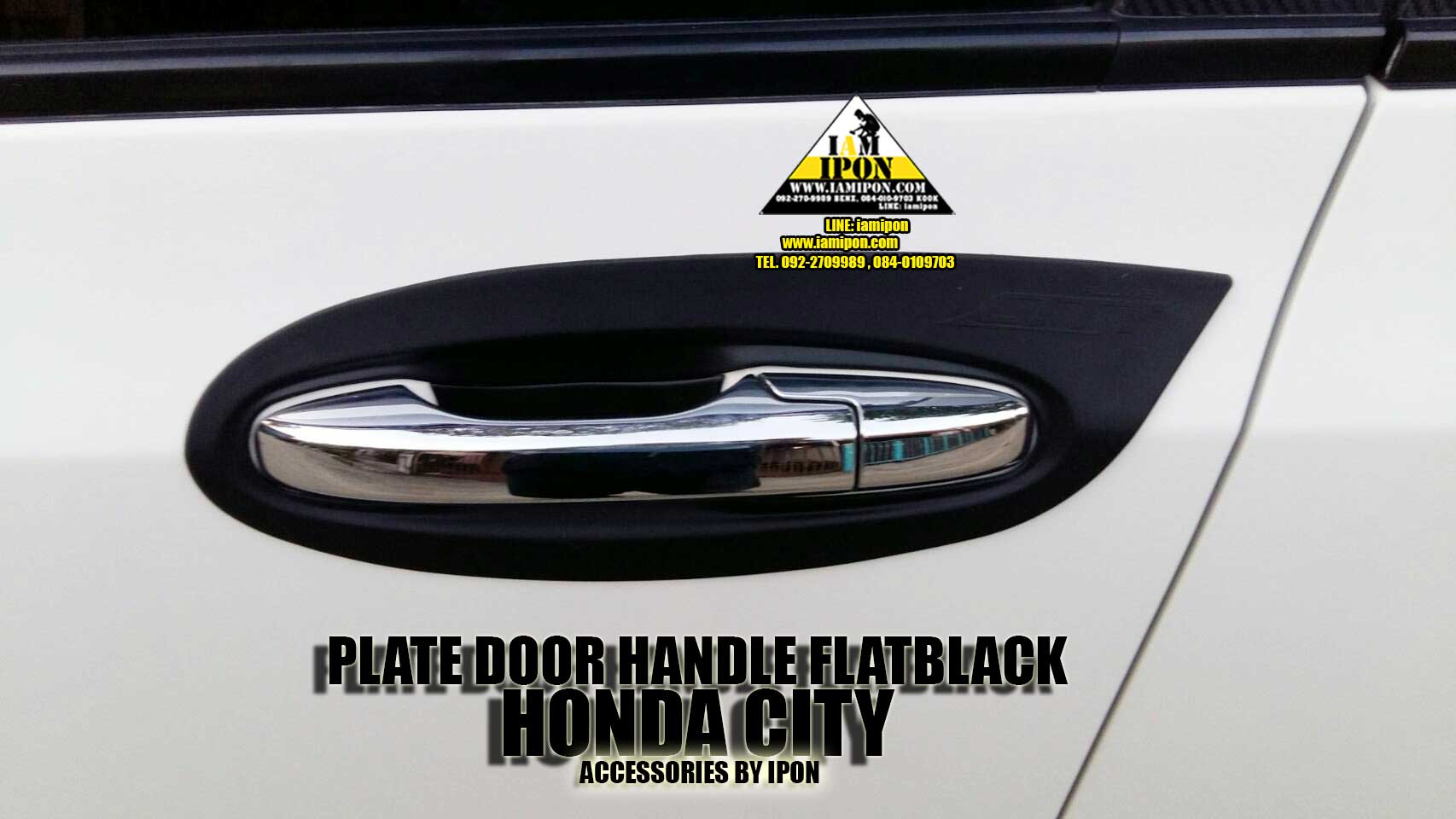 PLATE DOOR HANDLE HONDA CITY 2008-2012 FLATBLACK เบ้ารองมือเปิดดำด้านฮอนด้าซิตี้ 2008-2012