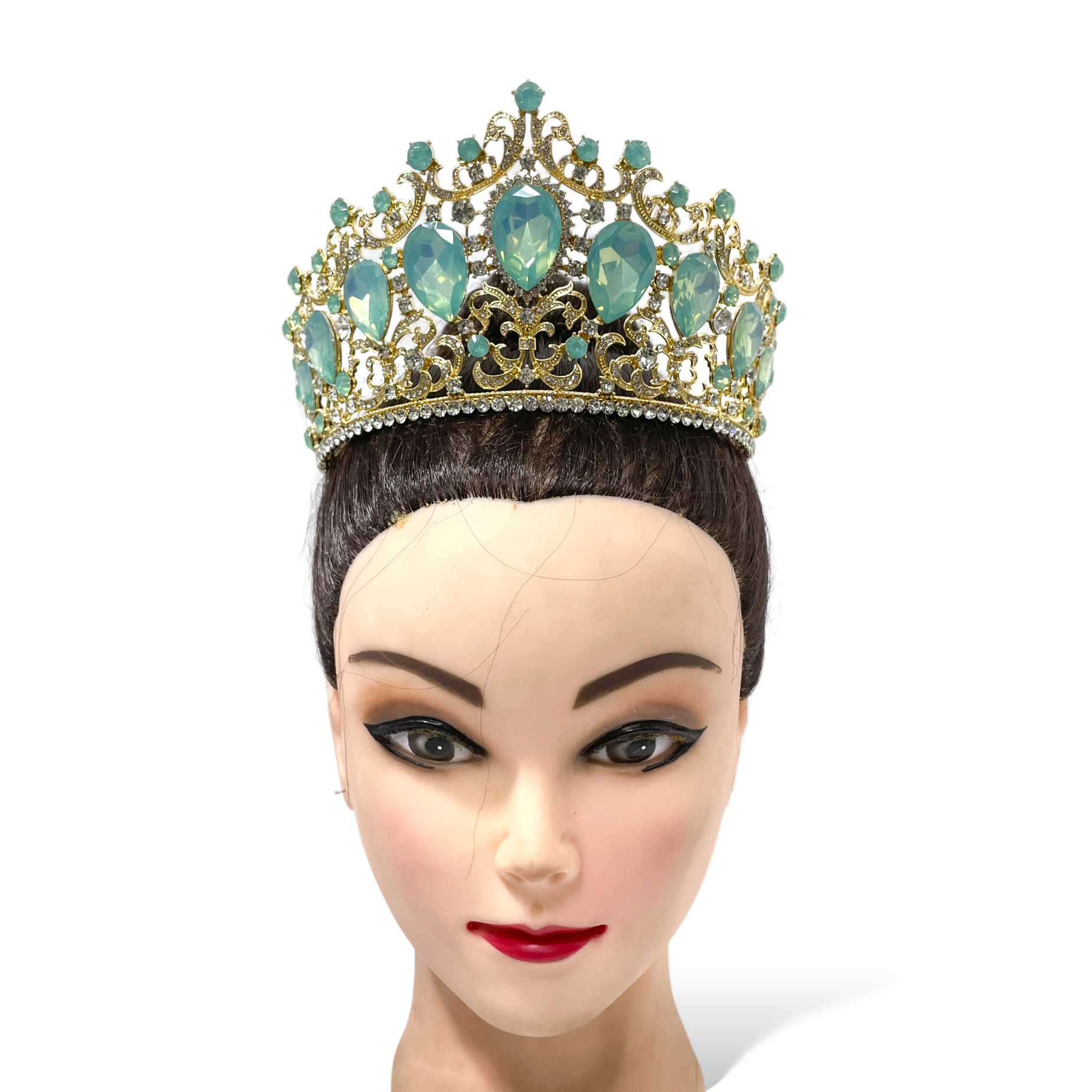 (พร้อมส่ง) เทียร่า 378 สีฟ้าพาสเทล งานสวย ปราณีต QCเพชรทุกเม็ด สินค้าพร้อมส่งจากไทย