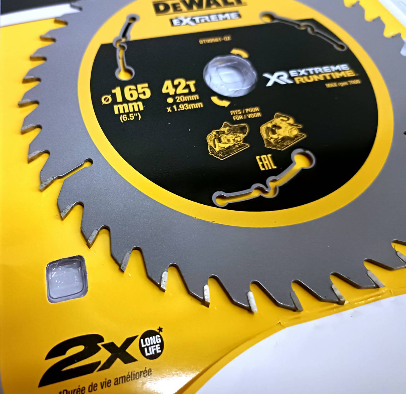 ใบเลื่อย6"x42T (ไม้) สำหรับเลื่อยราง DT99561-QZ DEWALT