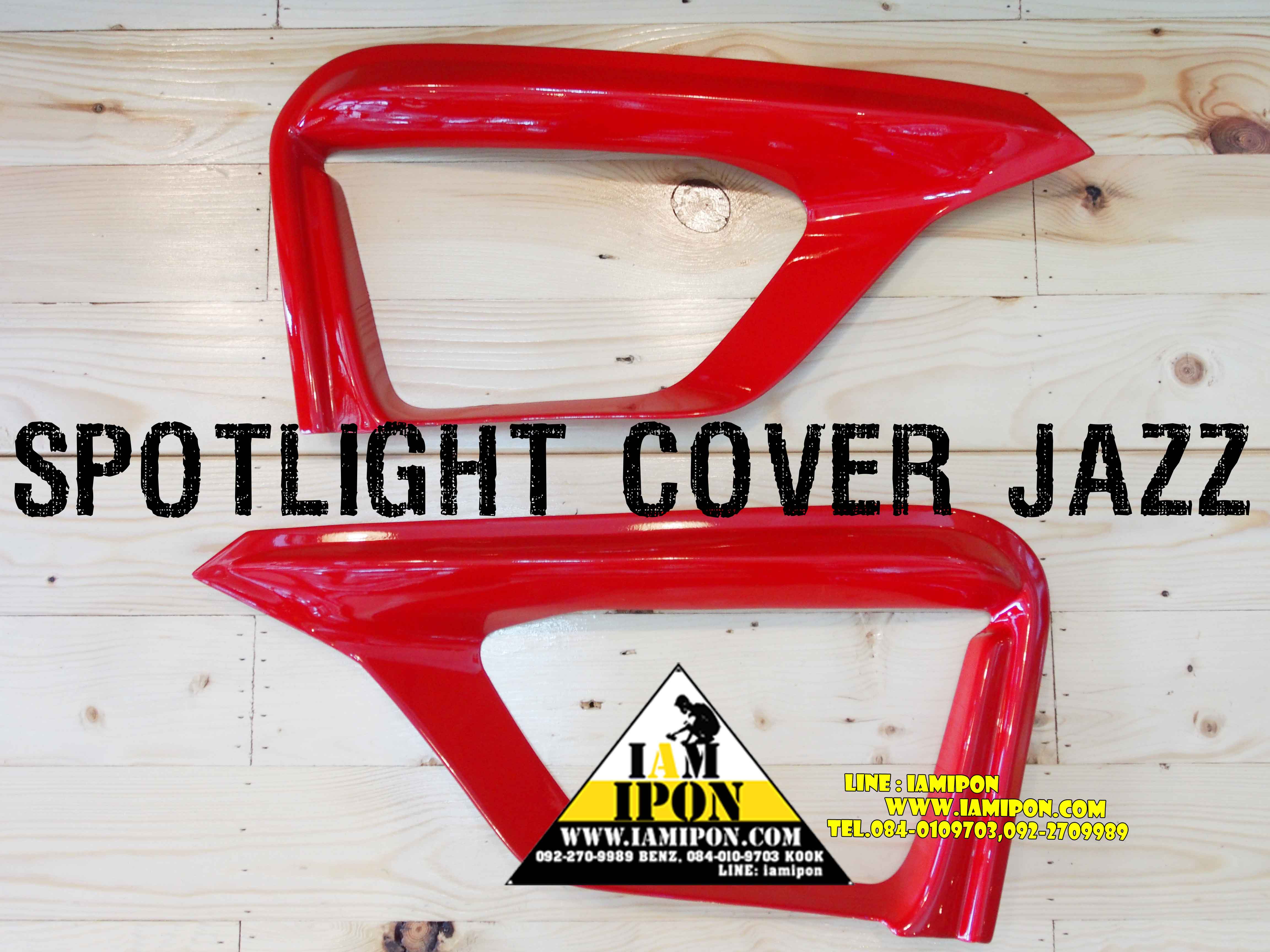 ครอบไฟสปอร์ตไลท์ ตัดหมอก Jazz2014 GK แดงเงา