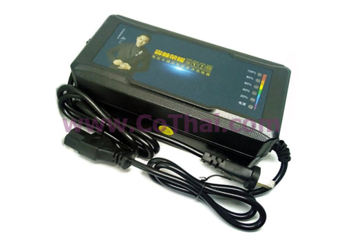 72v เครื่องชาร์จแบตเตอรี่ ไฟ6ดวง ปลั๊กสี่เหลี่ยม(ปลั๊กAC) ตะกั่วกรด/กึ่งแห้ง/แห้ง