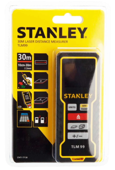 เครื่องวัดระยะด้วยเลเซอร์ จอสี 30m.TLM99 STANLEY