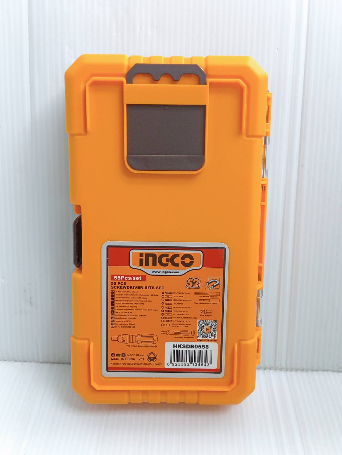 INGCO ชุดดอกไขควง 55 ชิ้น พร้อมด้ามจับ 2 แบบ HKSDB0558