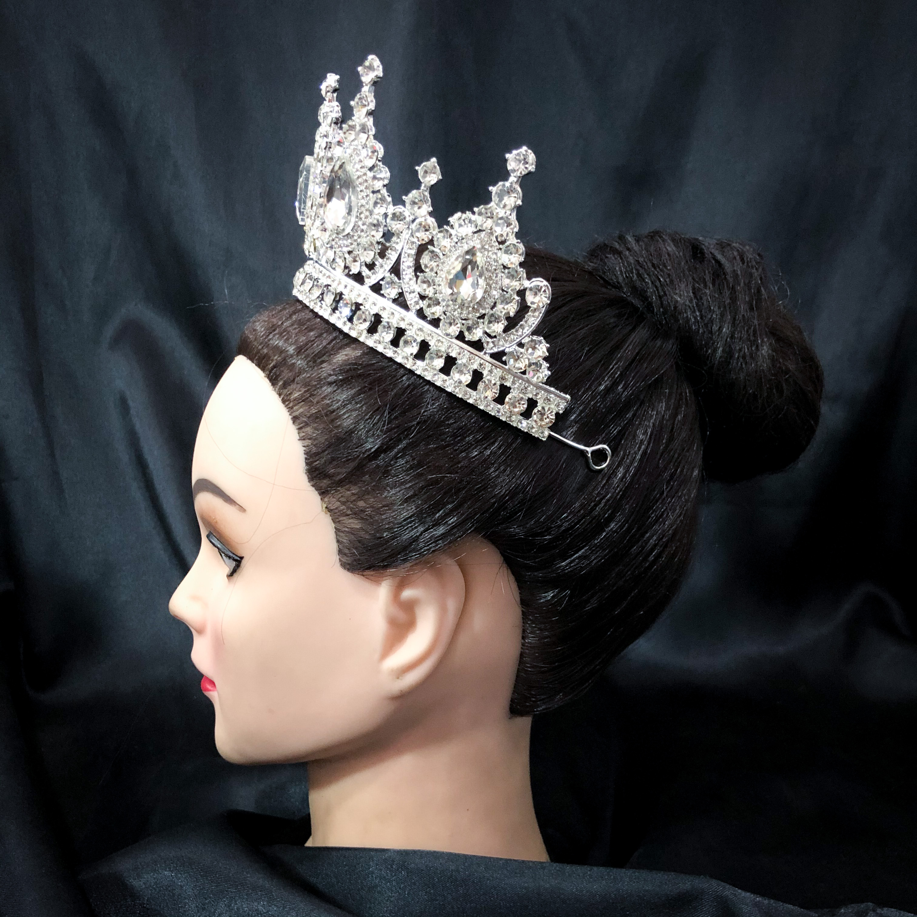 (พร้อมส่ง) เทียร่า 282 สีเงิน มงกุฎนางงาม มงกุฎเจ้าหญิง งานสวย ปราณีต QCเพชรทุกเม็ด สินค้าพร้อมส่งจากไทย