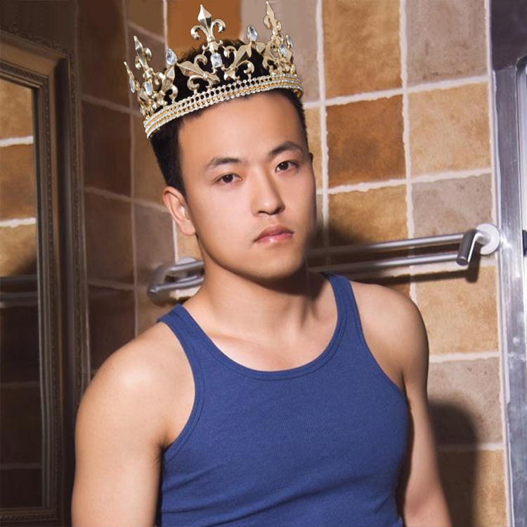 (พร้อมส่ง) มงกุฏผู้ชาย 060 พลอยสีขาว ตัวเรือนสีทอง มงกุฎผู้ชาย มงกุฎเจ้าชาย งานสวย ปราณีต QCเพชรทุกเม็ด สินค้าพร้อมส่งจากไทย