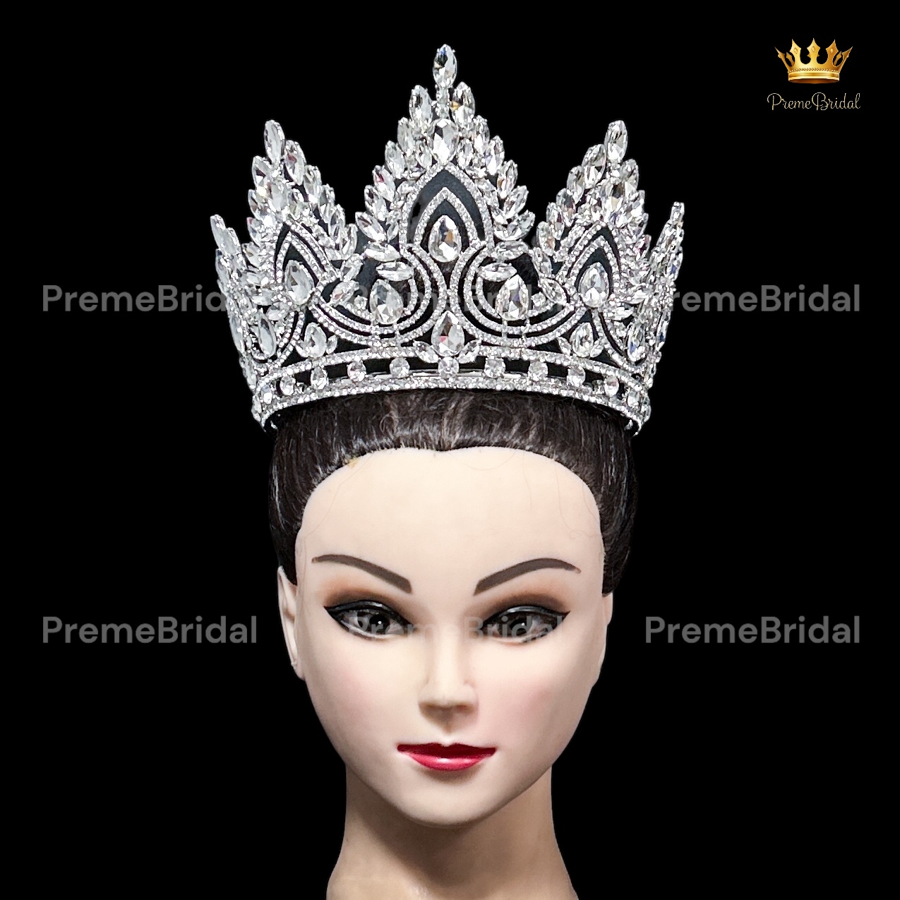 (พร้อมส่งจากไทย) มงกุฏ 129 ขนาดใหญ่ไซส์นางงาม งานสวย รุ่นฐานกลม ส่งด่วน ส่งจาก จ.อุบลราชธานี