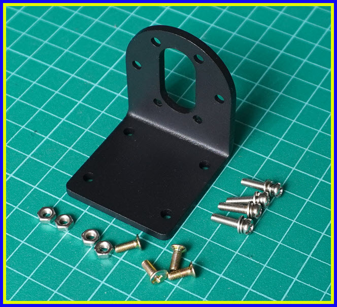 1x ฉากยึดมอเตอร์อลูมิเนียมดำเส้นผ่าศูนย์กลาง 37 มม. ( Bracket 37 mm)