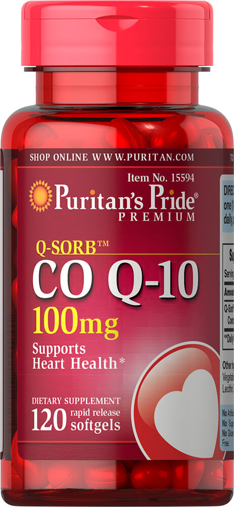 ผลิตภัณฑ์อาหารเสริม โคคิวเท็น Puritan Co Q10 / 100 mg 120 Softgels